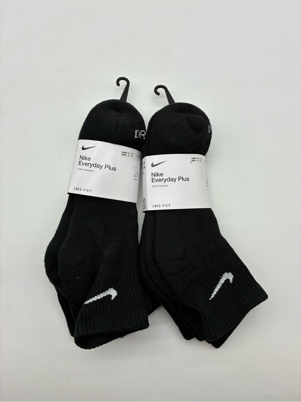 Nike Everyday Plus Cotton Cushioned Ankle Quarter Length Sock 3 Pair-2 Packs